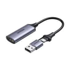UGREEN CM489 Type-C & USB Male to HDMI Female 4K Video Capture Card #40189